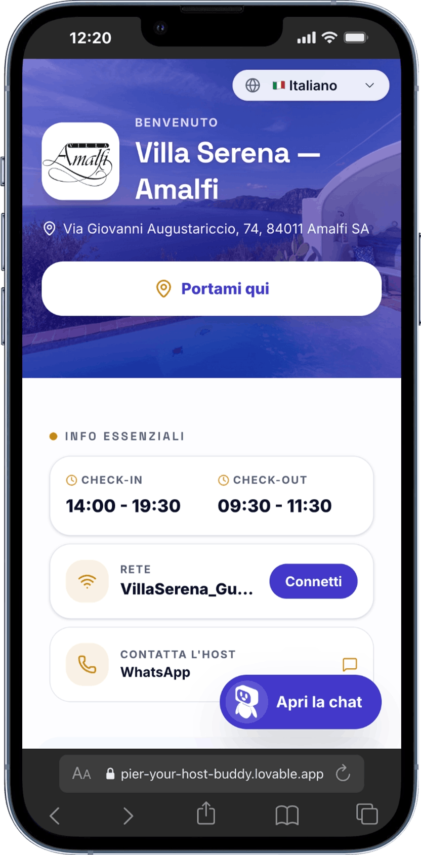 Anteprima guida ospite Helpier su iPhone